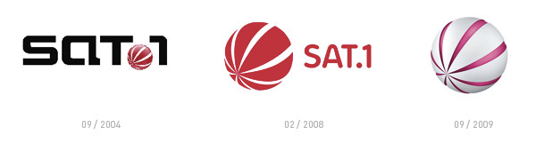 德国Sat1电视频道历史logo