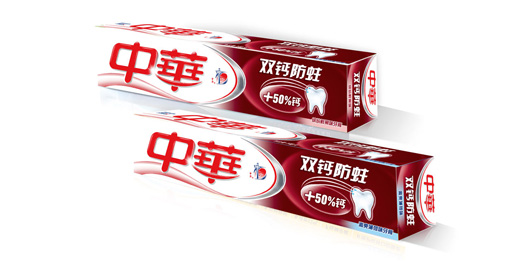 中华牙膏产品包装盒